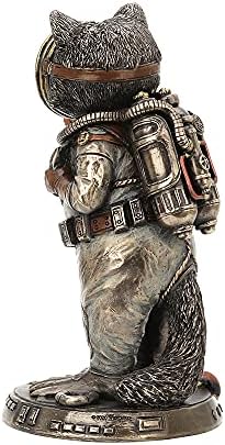 Veronese Design 5 1/4" Raccoon Frogman Cadet Steampunk Resin Sculpture Handpainted Animal Collectible Figurines Military Gift