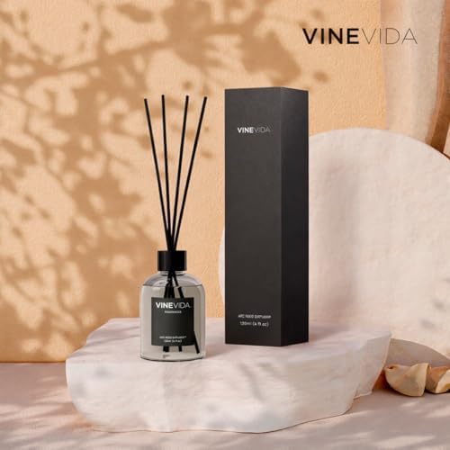 VINEVIDA Reed Diffuser Birchwood & Pine | Diffuser Reed for Home & Bathroom | Long-Lasting Scent Sticks Set | Oil Stick Diffuser | Bathroom Scent