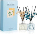 Jasmine White Tea Gardenia Bathroom Diffuser, 3.4 oz Reed Diffuser with Dried Flower for Small Place, Last up to 60 Days