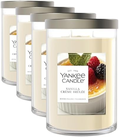 Yankee Candle Vanilla Creme Brulee Scented Candle, Large Tumbler, 20oz (Pack of 4)