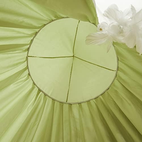 Mengersi Bed Canopy for Girls, Round Dome Canopy Curtains Room Decoration Princess Castle, Dreamy Mosquito Net Bedding (Sage Green)