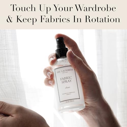 The Laundress Classic Fabric Spray, Wrinkle Release_Spray, Upholstery and Linen Spray, Fabric Refresher, Clean Laundry Scent, 8 Fl Oz (Pack of 6)