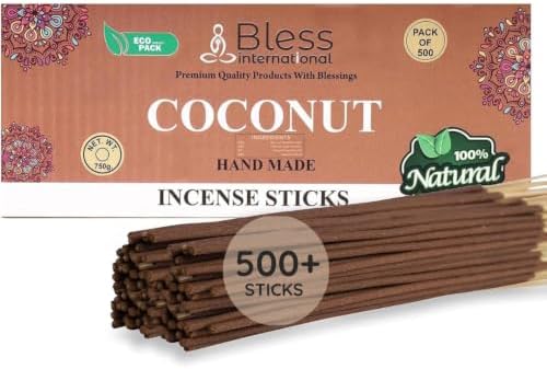 Bless-Organic-Coconut 100%-Natural-Handmade-Incense-Sticks