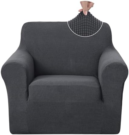 U-NICE HOME Stretch Recliner Chair Cover Armchair Slipcover, Dark Grey