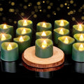 Homemory 50-Pack Green Flameless Battery Tea Light Candles, 200+ Hours