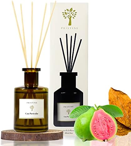 PRISTINE Casa Particular/Inspired by Wyndham Reed Diffuser for Home | Rich Blend of Tobacco Leaves, Sweetness of Guava Reed Diffuser Set, Oil & Reed Diffuser Sticks | Home & Office Decor