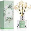 Airkeep Reed Diffuser Set,1.69 fl oz (50 ml) - Jasmine Mint Oil Diffusers with 8 Reed Sticks,Home Fragrance Reed Diffuser for Bathroom Shelf Decor
