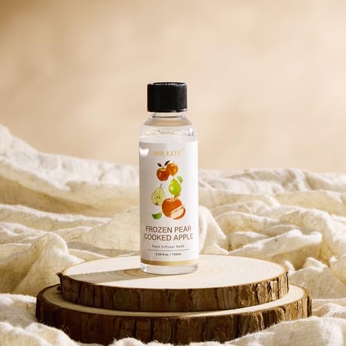 Airkeep Diffuser Oil Refill/Frozen Pear Cooked Apple/3.38oz（100ml/1 Pack/Scented Oil Refill for Diffuser Home Fragrance for Bedroom, Bathroom Office Home Decor