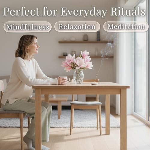 Magnolia Premium Japanese Incense Sticks 60sticks Coreless Low Smoke Natural Charcoal Free Non Toxic Temple Kyoto Aroma Aromatherapy Meditation Calming Stress Relief Relaxation Yoga Zen TOMORI