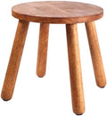 Round Solid Wooden Stool,Plant Stand,Step Stool,Walnut,15.8" H