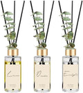 Reed Diffuser Set of 3, Eucalyptus, Linen, Ocean Oil Diffusers with Sticks