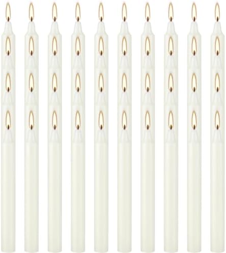 4 Inch Tall 40 Pack Ivory Candles Mini Unscented Taper Candles for Christmas,Household, Wedding, Rituals, Prayer, Birthdays, Meditation, Altar,Party and Home Décor Candlesticks