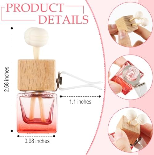 Zubebe 30 Pcs Car Diffuser Vent Clip Empty Diffuser Bottle, Colorful
