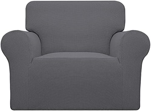 Easy-Going Stretch Chair Slipcover with Arm Washable Gray