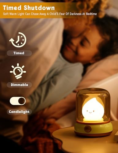 WANIDEA Kids Night Light, Cute Desk Lamp, Holloween Decor