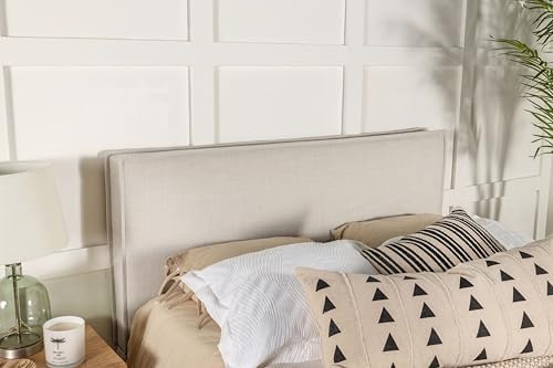 Coaster Izzy King and Cal King Upholstered Panel Headboard, Sand 315985K