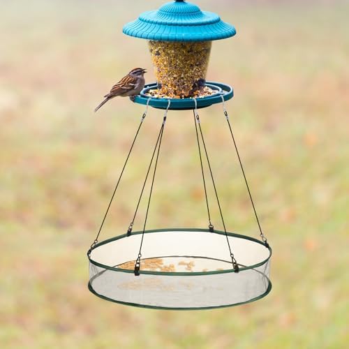 FoldTier 1 Piece Bird Seed Catcher Tray Hanging Round Mesh,24 Inch