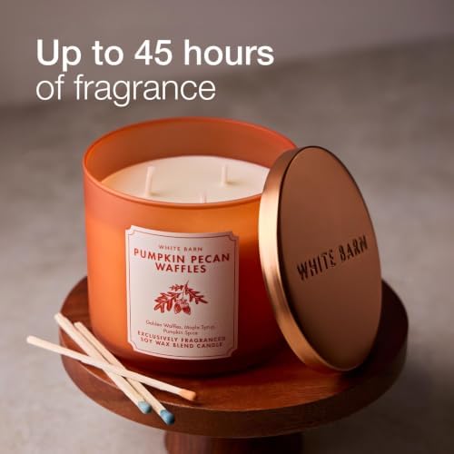 Bath & Body Works 3-Wick Candle, Pumpkin Pecan Waffles Scent, 2 Pack