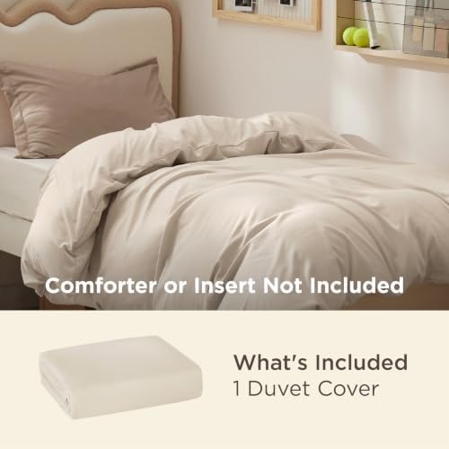 Bedsure Twin/Twin XL Duvet Cover, 1Pc Soft Double Brushed Bedding, Linen