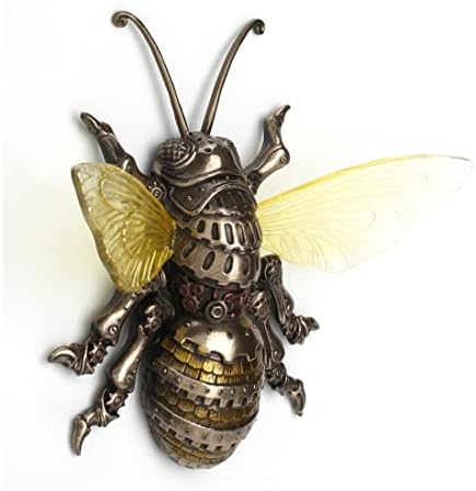 Veronese Design 5 1/8" Steampunk Bumblebee Wall Art Resin Sculpture Antique Bronze Finish