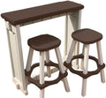 Patio Bar Set: Multiple Color Options, with or Without Stools, Durable & Stylish, USA Made - Perfect for Outdoor Spaces. (Warm Grey/Espresso, Single Bar with 2 Barstools)