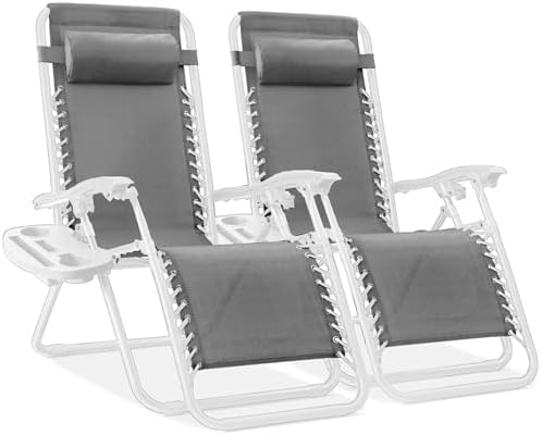 Best Choice Products Zero Gravity Chair Recliner, Ice Gray/White