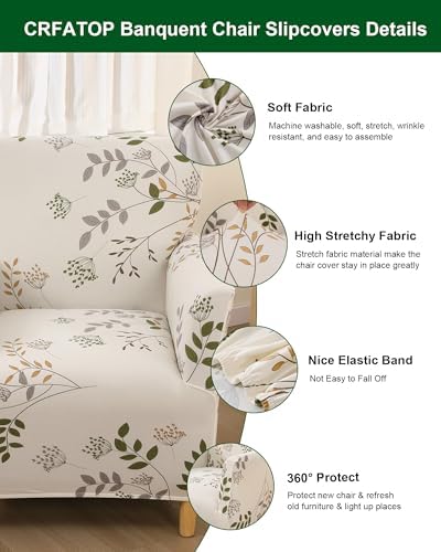 CRFATOP Accent Chair Cover, Stretch Armchair Slipcover for Living Room,46