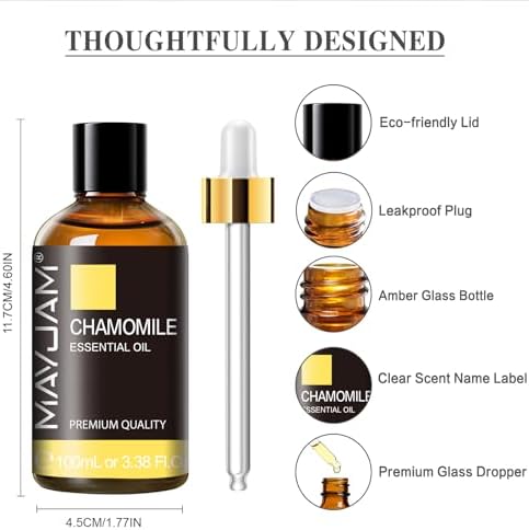 MAYJAM Chamomile Essential Oil for Diffuser Soap Candle Making, 3.38FL.OZ