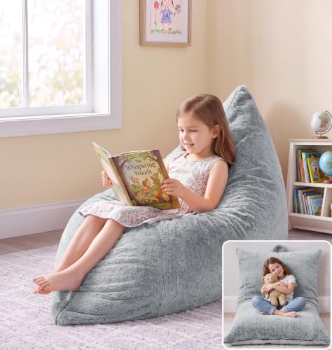 Hobestluk 3 in 1 Small Bean Bag Chair Comfortable Chair Floor Cushions