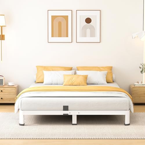 10 Inch Queen Size Metal Platform Bed Frame with Round Corners Leg