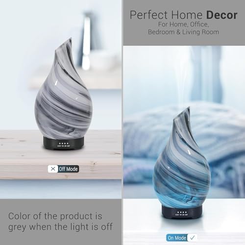 EQUSUPRO Essential Oil Diffuser for Home with 6 Essential Oil Set