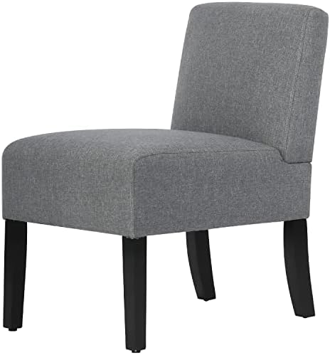 BestMassage | Armless Chair | Grey | Pack of 1 | Hard Wood Accent Chair