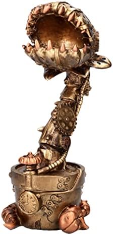 Mechanical Flesh Eating Plant Steampunk Garden Venus Fly Trap Plant Resin Figurine