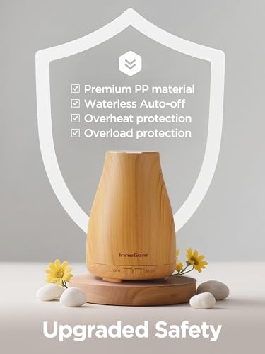 InnoGear Essential Oil Diffuser Ultrasonic Diffusers for Home Scent, Yellow