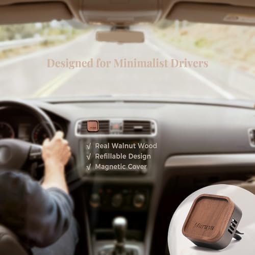 Walnut Wood Car Vent Diffuser with Magnetic Cover