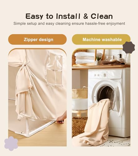 Little Dove Kids Play Tent with Star Lights & 2 Windows, Reading Nook & Playhouse for Indoor Use, Play Tent for Boys & Girls, Cozy Indoor Playroom & Birthday, 40"x28"x42", Cream
