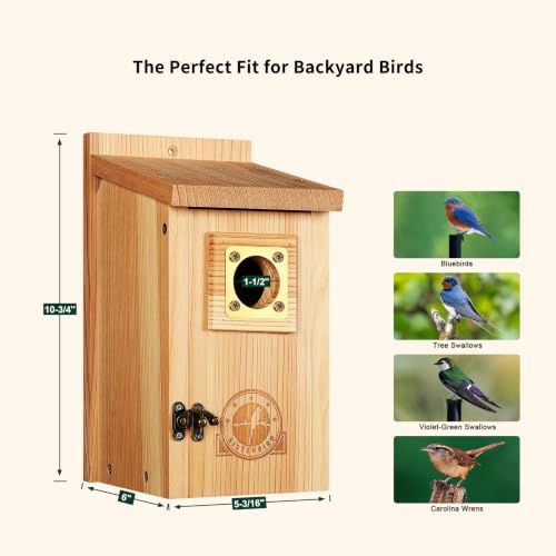 SISTERBIRD Bird Houses for Outside, Warming Gifts Birdhouses for Outdoors