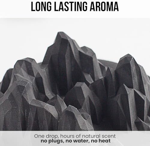 HOME ARCHIVE Aroma Diffuser with Aromatherapy Fragrant Oil Diffusers for Home Room Decor Fig Fragrance (Mountain Aroma Stone (Black))