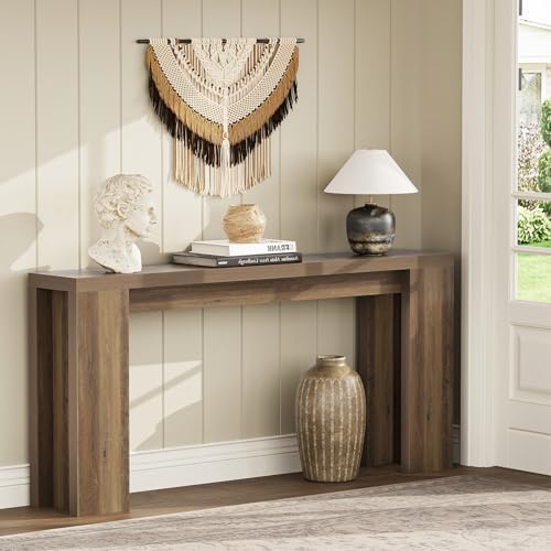 karlott 70.9" Long Console Table, Farmhouse Entryway Table, Fulton Pine