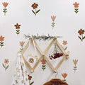 Boho Wildflower Floral Wall Decals for Nursery, Peel and Stick
