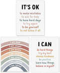 BESERH Boho Kids Positive Affirmation Rainbow Wall Decor, Mental Health Inspirational Wall Art Prints, Motivational Posters for Kids Room Nursery Playroom Classroom, 8x10 Inches Set of 3 Unframed
