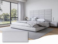 Peel and Stick Upholstered Headboard King Size, 12 Panels