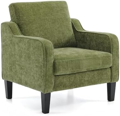 VINGLI Accent Chair, Chenille Upholstered Armchair, 380 LBS, Living Room