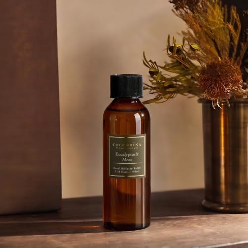 COCORRÍNA Eucalyptus & Moss Reed Diffuser Refill, 3.38 fl oz, 6 Reeds