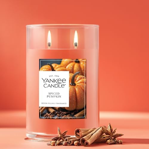 Yankee Candle Spiced Pumpkin Scented Candle, 20oz Large Tumbler