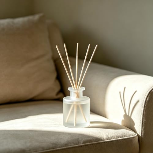 130pcs Fiber Diffuser Sticks - 7.5inch/3mm Natural Wood Color Reed Sticks,Diffuser Refills,Suitable for Diffusing Essential Oil Aromas (3mm x 19cm (130pcs))