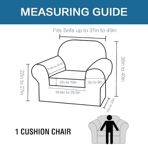 H.VERSAILTEX Rich Velvet Stretch 2 Piece Cover Chair Slipcover Sofa Cover Furniture Protector Couch Soft with Elastic Bottom Chair Couch Cover with Arms Width Up to 49 Inch(Chair,Camel)
