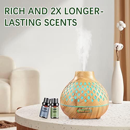 Woody Essential Oils Set, Woody Scents Fragrance Oil Aromatherapy Essential Oils Kit for Diffuser (6x10ML) - Sandalwood, Cedarwood, Teakwood, Agarwood, Cypress, Forest Pine Aromatherapy Oils