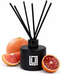 Lulu Candles | Reed Diffuser Set | Blood Orange & Grape Fruit | 6 Reed Sticks | Scent Diffuser for Bedroom Bathroom Living Room & Office (4.2 FL Oz.)