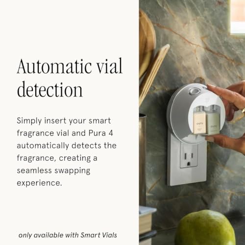 Pura - Smart Home Fragrance Device Starter Set - Pura 4 - Scent Diffuser for Home - Includes Fragrance Aroma Diffuser - Square Box, White Tea No. 1 and Green Tea Citrus Scent Refills